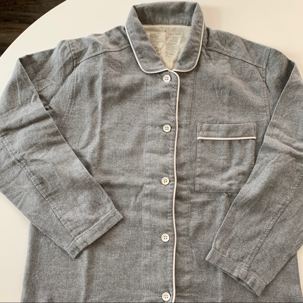 Muji Flannel Button-up Pajamas